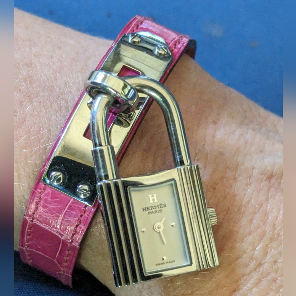 HERMES Stainless Steel Kelly Quartz Watch